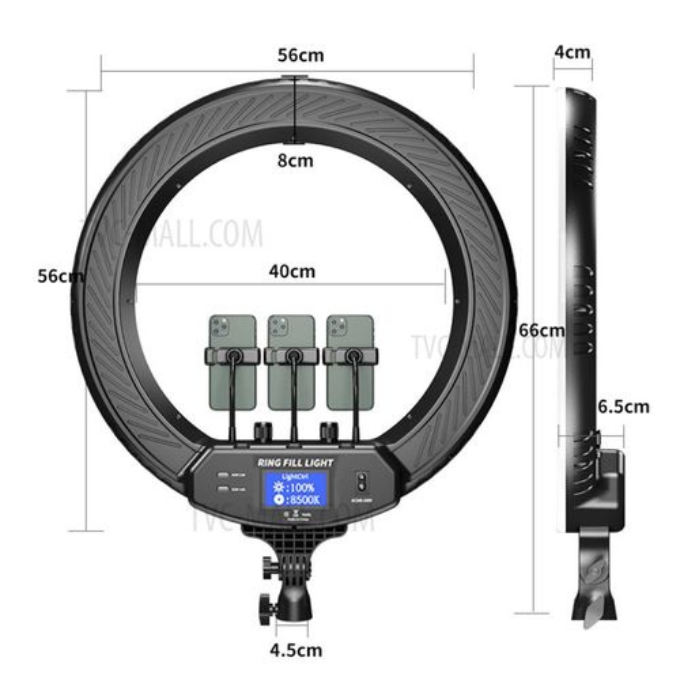 Ring Light 22 Pouces Professionnelle avec Trépied Réglable - BabiShop225