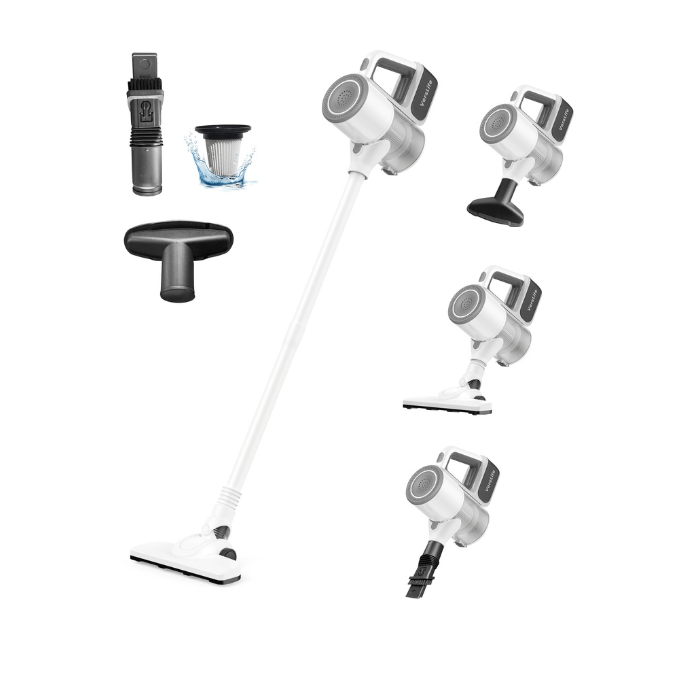 BabiShop225 Aspirateur Sans Fil Puissant – 2-en-1 à Batterie Longue Durée