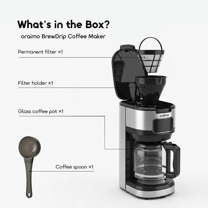 BabiShop225 Cafetière Oraimo BrewDrip OCF-201A 1,5 L