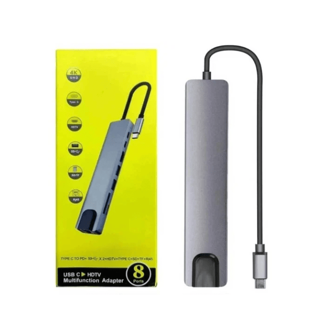 BabiShop225 Hub USB-C 8 en 1 – Connectivité complète et performance maximale