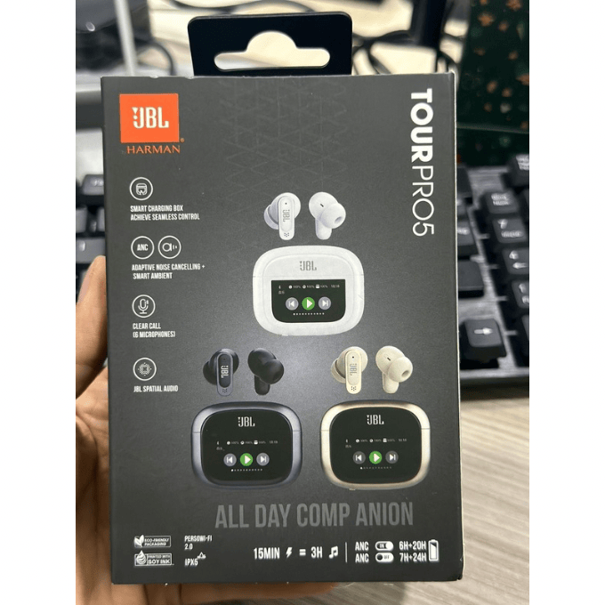 BabiShop225 JBL Tour Pro 5 – Écouteurs Sans Fil Premium avec Réduction de Bruit et Son Puissant