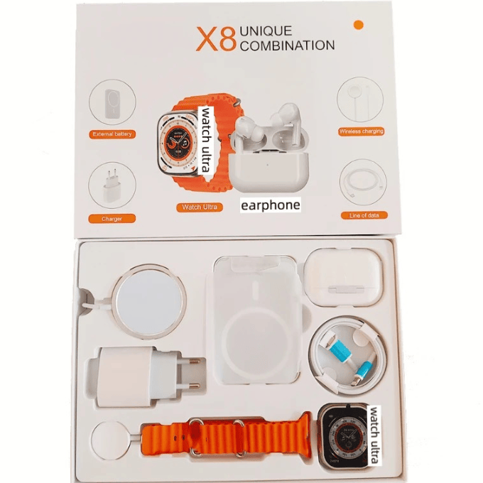 BabiShop225 Montre connecté SmartWatch Série 8 Pack 5en1