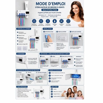 STÉRILISATEUR UV MULTIFONCTION POUR BROSSES À DENTS - BabiShop225