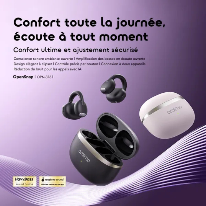 ORAIMO OpenSnap – Écouteurs Bluetooth à Clip