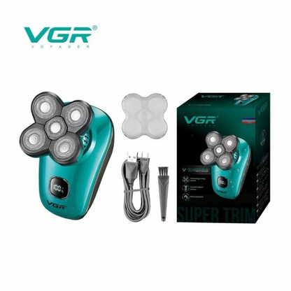 Rasoir électrique VGR V-304 – Têtes rotatives 5D, étanche IPX6, charge rapide