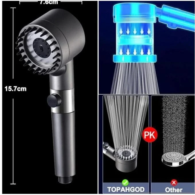 Pomme de Douche 3 Modes – Effet Pluie, Massage et Économie d’Eau - BabiShop225