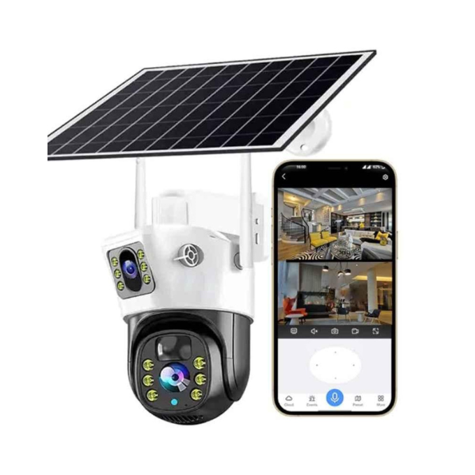 Caméra Solaire HD 1080p WiFi Sécurité 24/7 Vision Nocturne - BabiShop225