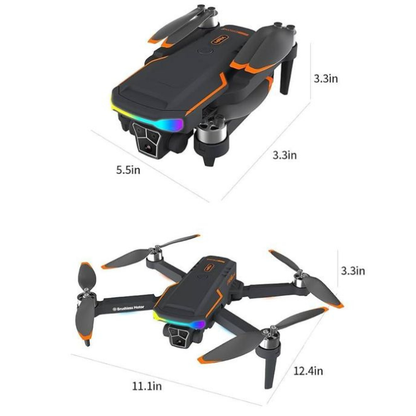Drone F168 – Caméra 4K HD, Double Batterie, GPS &amp; Anti-Chute (Nouveau 2025)