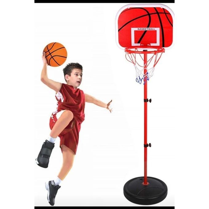 Panier De Basket Réglable + Ballon De Basket Pour Enfant 3ans Et Plus