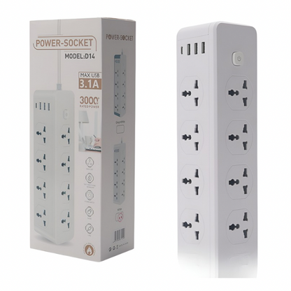 Multiprise 3000W Charge Rapide – 8 Prises &amp; 6 Ports USB - BabiShop225
