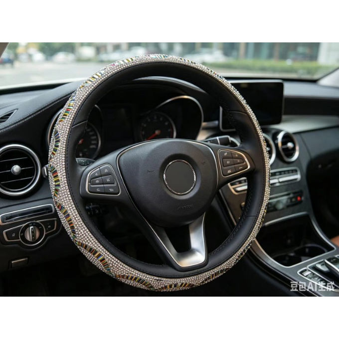 Housse de volant strass – Élégance &amp; confort