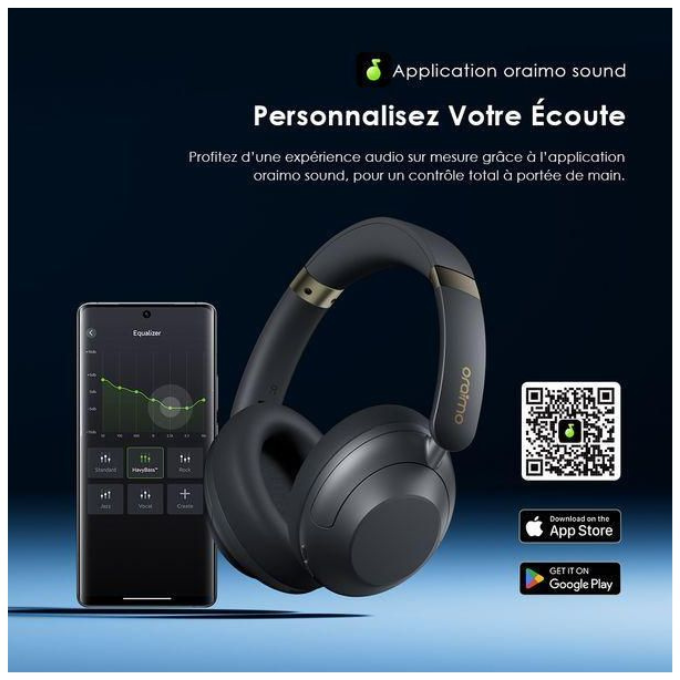 Oraimo Boom Pop Pro – Casque Bluetooth Bass Boost 2.0