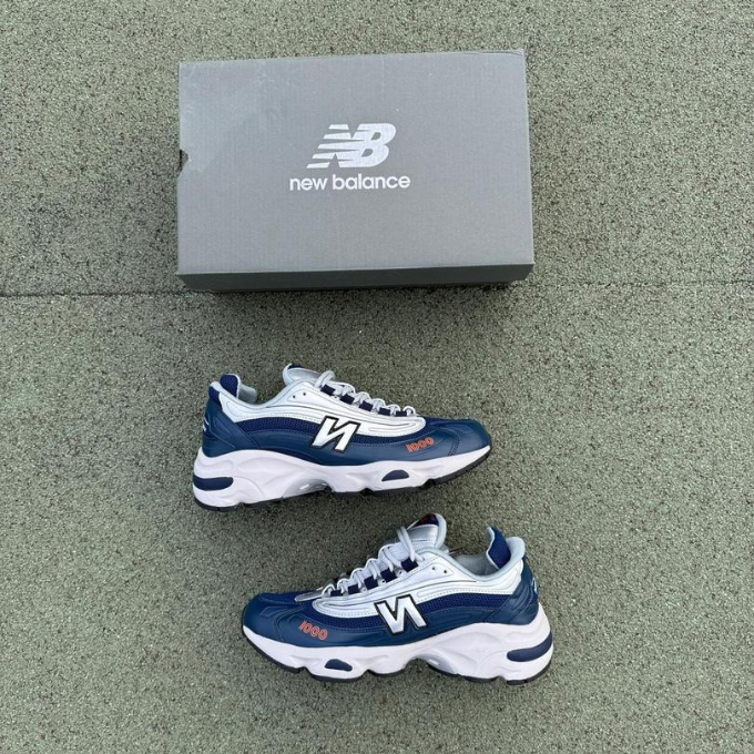 New Balance 1000 – blanc et Bleu marine 👟 - BabiShop225