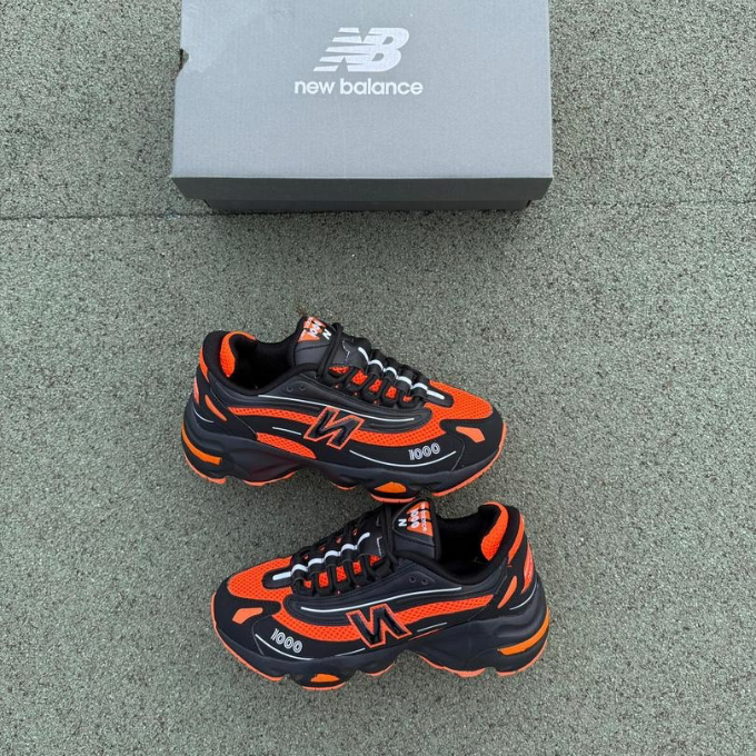 New Balance 1000 – noir et orange vif 👟 - BabiShop225