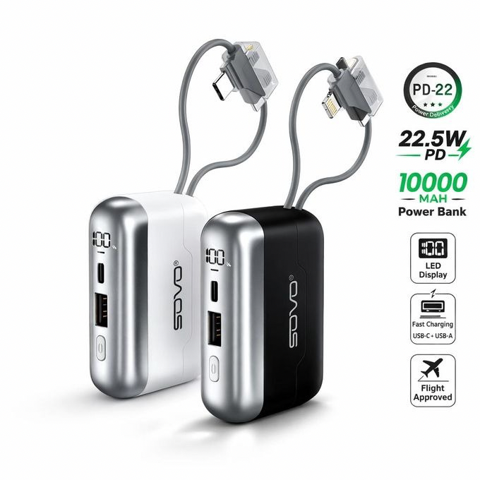 Power Bank SOVO 10 000 mAh – Charge Rapide 22.5W - BabiShop225
