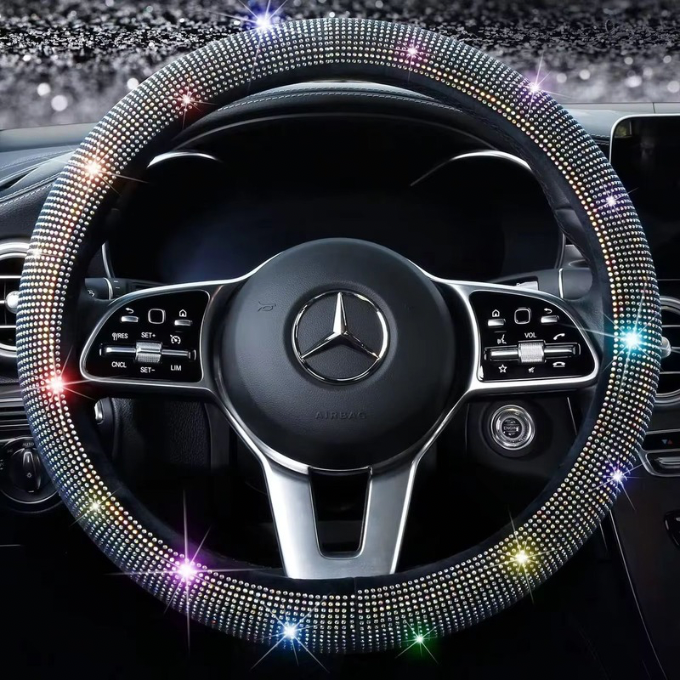 Housse de volant strass – Élégance &amp; confort