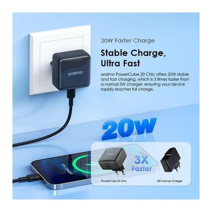 Oraimo Chargeur GaN 20W Type-C – Charge Rapide - BabiShop225
