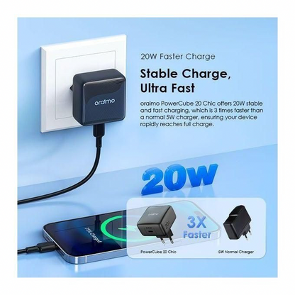Oraimo Chargeur GaN 20W Type-C – Charge Rapide - BabiShop225