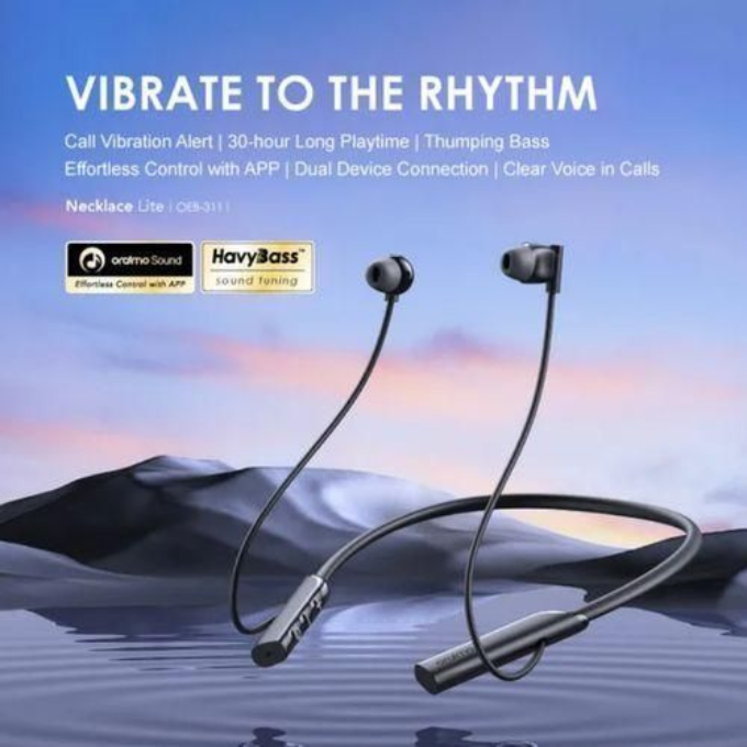 Oraimo Necklace Lite – Écouteurs Bluetooth 30h d’Autonomie