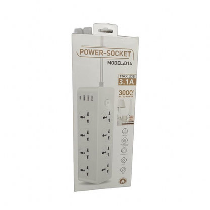 Multiprise 3000W Charge Rapide – 8 Prises &amp; 6 Ports USB - BabiShop225