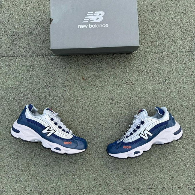New Balance 1000 – blanc et Bleu marine 👟 - BabiShop225