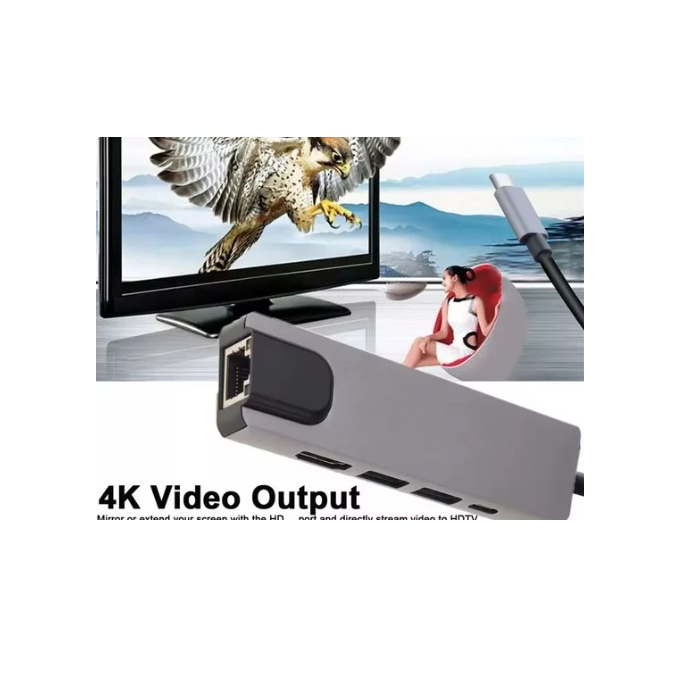 Hub USB-C 5en 1 – Connectivité complète et performance maximale