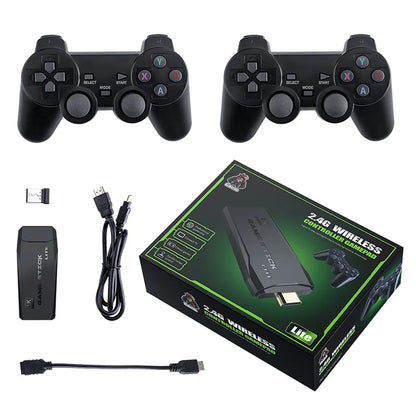 Console jeux Stick 4K Hdmi + 2 Manettes Sans Fil Plus De 20000 Jeux