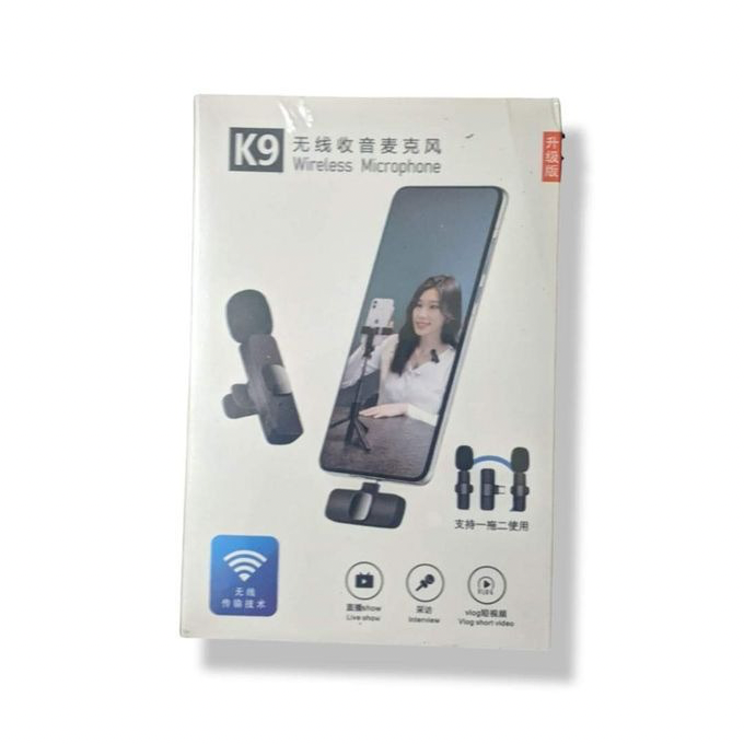 Microphone Cravate Lavalier Sans Fil K9 Professionnel