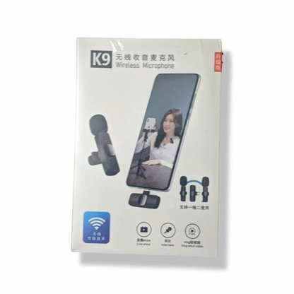 Microphone Cravate Lavalier Sans Fil K9 Professionnel