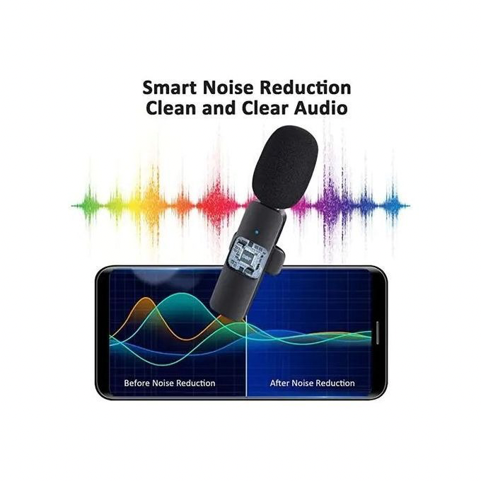 Microphone Cravate Lavalier Sans Fil K9 Professionnel