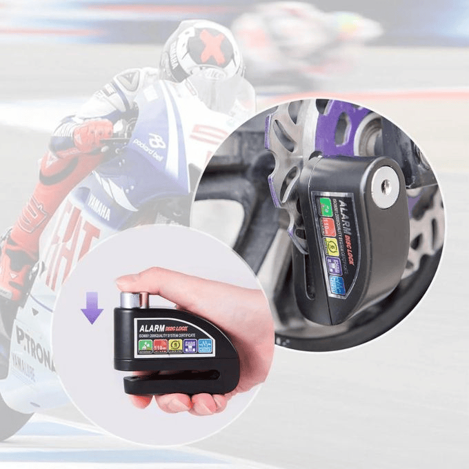 BabiShop225 Antivol Moto Bloque-Disque Alarme 110 dB