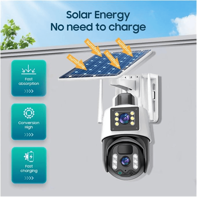 BabiShop225 Caméra de Sécurité 4G Solaire