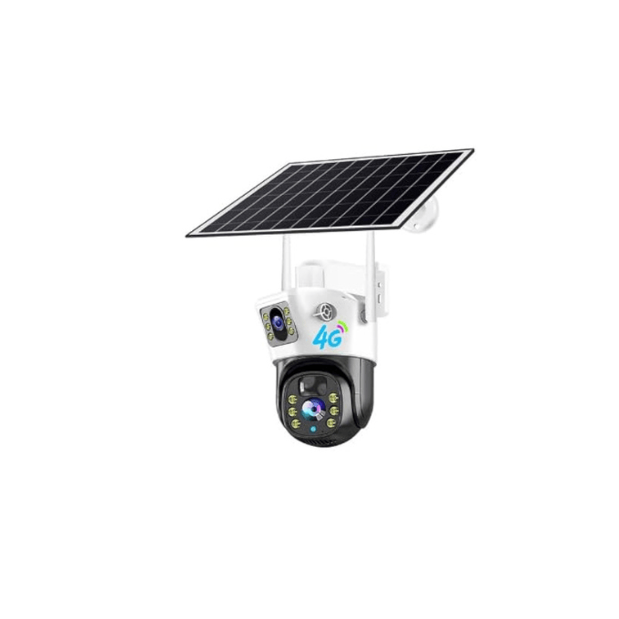 BabiShop225 Caméra Solaire HD 1080p WiFi Sécurité 24/7 Vision Nocturne