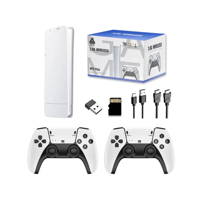 BabiShop225 Console de jeu Console jeux Stick 5-3D 4K Hdmi + 2 Manettes Sans Fil Plus De 30000 Jeux