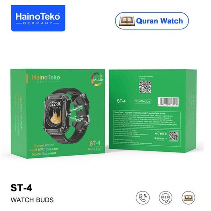 BabiShop225 Hainoteko ST-4 – Montre Connectée Bluetooth | Appels &amp; Suivi Santé