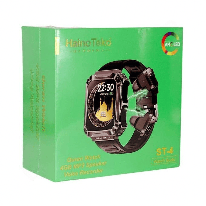 BabiShop225 Hainoteko ST-4 – Montre Connectée Bluetooth | Appels &amp; Suivi Santé