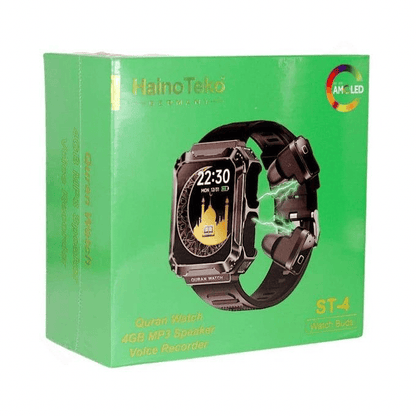 BabiShop225 Hainoteko ST-4 – Montre Connectée Bluetooth | Appels &amp; Suivi Santé
