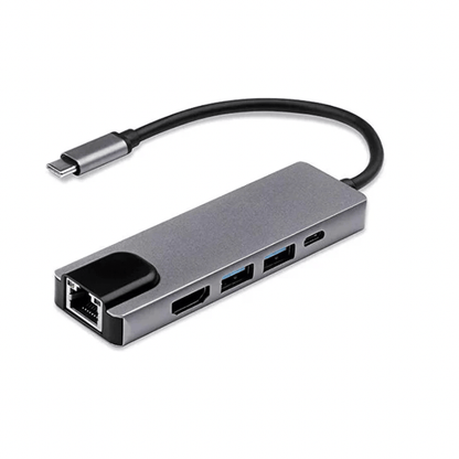 BabiShop225 Hub USB-C 5en 1 – Connectivité complète et performance maximale
