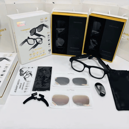 BabiShop225 Lunettes Intelligentes AIMB-G1 – Caméra HD, Appels Bluetooth &amp; Traduction IA | Liberté + Productivité