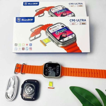 BabiShop225 Montre connecté Watch C90 Ultra – Smartwatch 4G avec SIM