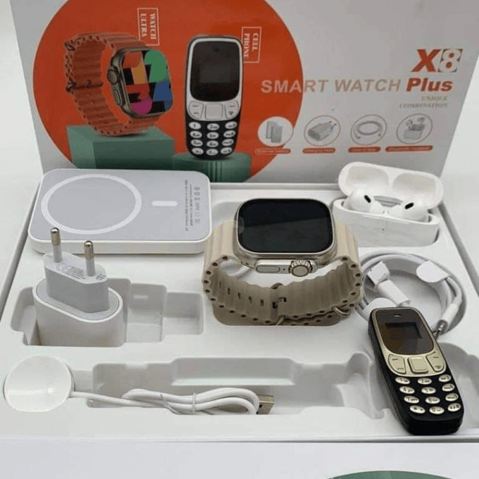 BabiShop225 montre connectée SmartWatch Série 8 Pack 5en1 Plus
