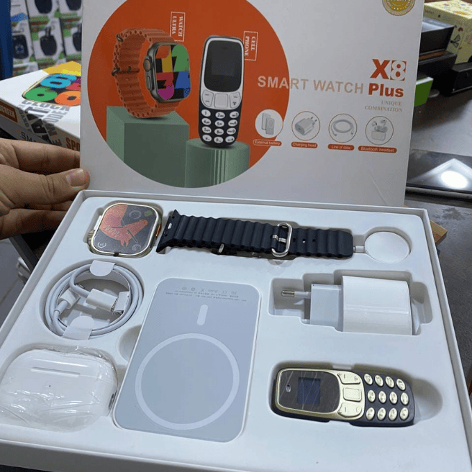 BabiShop225 montre connectée SmartWatch Série 8 Pack 5en1 Plus