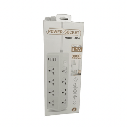 BabiShop225 Multiprise 2500W Charge Rapide – 8 Prises &amp; 6 Ports USB