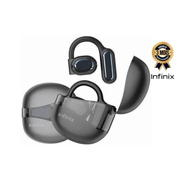 BabiShop225 Noir Infinix Buds 3 Loop – Écouteurs Bluetooth Son Puissant &amp; Confort Longue Durée