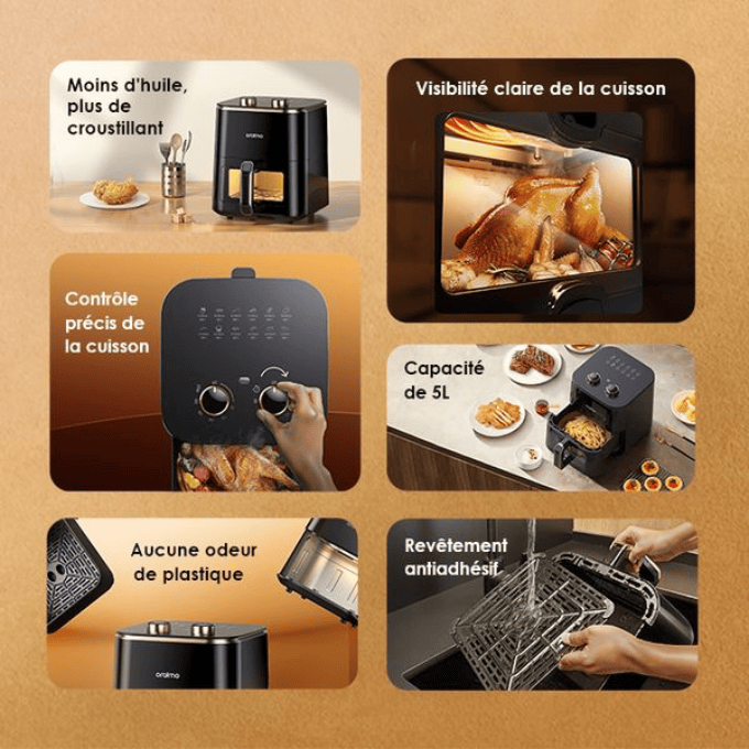 BabiShop225 Oraimo SmartAirFryer – Friteuse Air 1500W