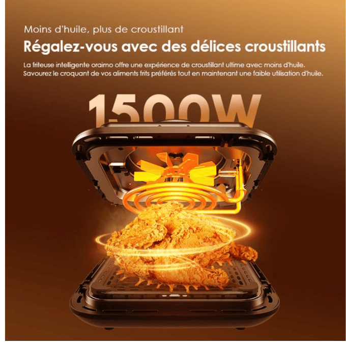BabiShop225 Oraimo SmartAirFryer – Friteuse Air 1500W