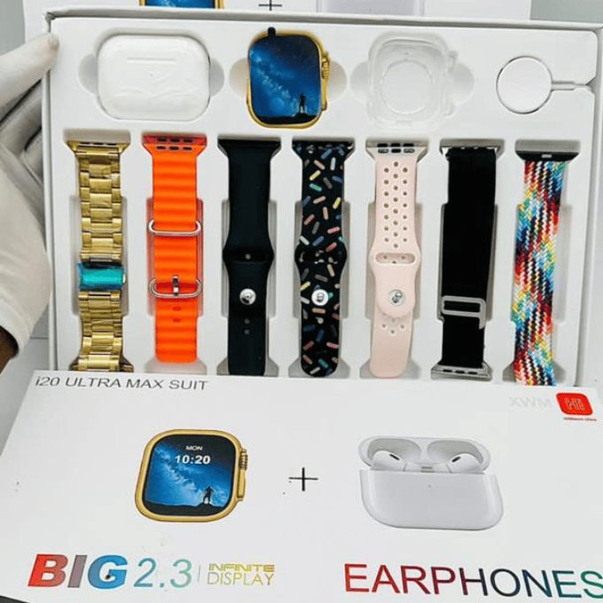 BabiShop225 Pack 10een1 SmartWatch Série 9: Élégance Connectée 10en1 - Vie Active