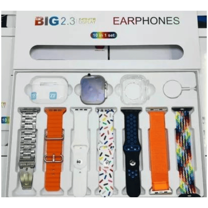 BabiShop225 Pack 10een1 SmartWatch Série 9: Élégance Connectée 10en1 - Vie Active