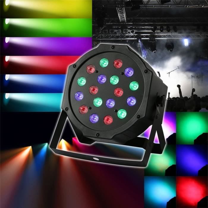BabiShop225 Projecteur de jeux de lumiere Projecteur DMX UV 54W – Lumière de Fête Puissante