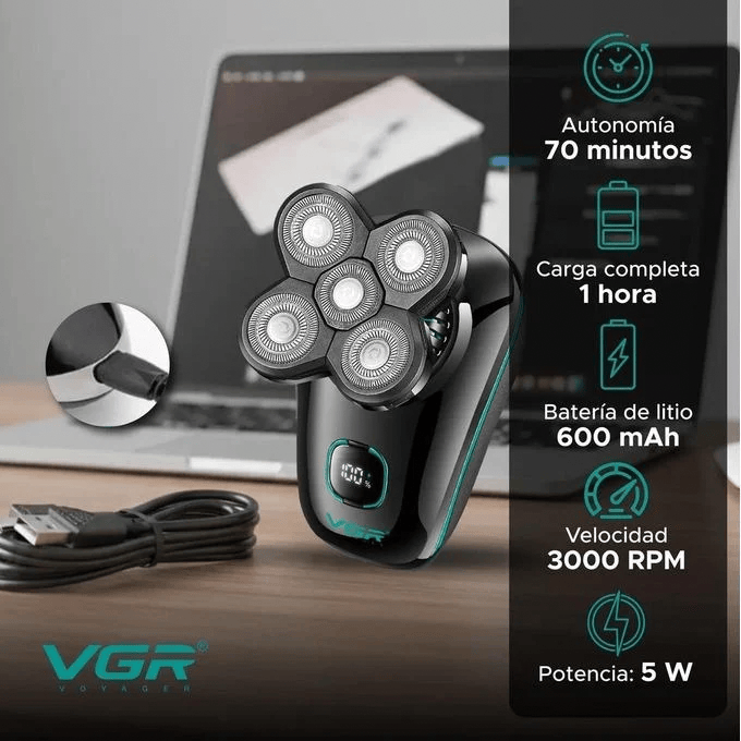 BabiShop225 Rasoir Électrique VGR V-304: Précision 5D, Confort &amp; Voyage